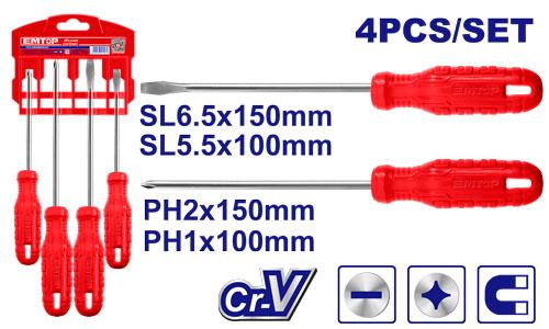 4Pcs Screwdriver set - طقم مفكات 4 قطع