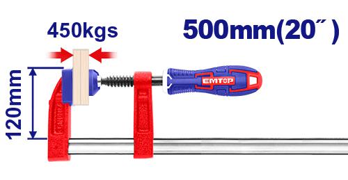 F Clamp With Plastic Handle 20" 450kg - قمطة حرف F 20" 450 كجم