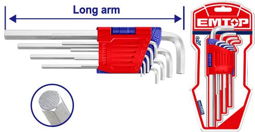 Hex Key Set 9PCS - طقم الن مسدس 9 قطع