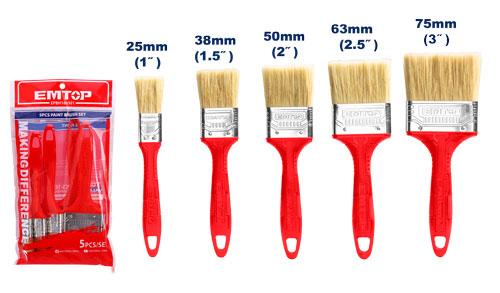 5 Pcs Paint Brush Set - طقم فرش بوية 5 قطع