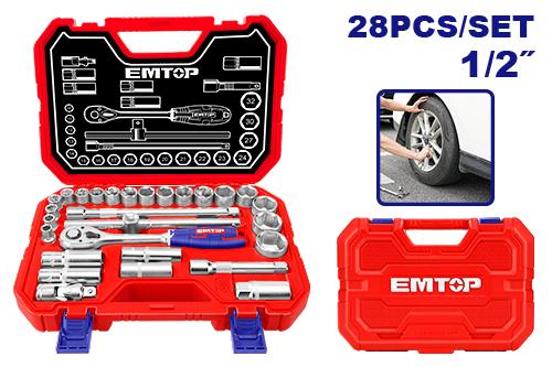 28 Pcs 1/2″ Socket Set - طقم لقم 1/2" 28 قطعة