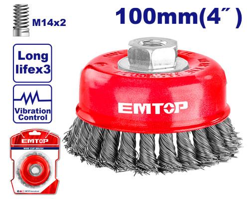 Wire Cup Brush 4" - فرشاة سلك كوباية مجدولة 4"