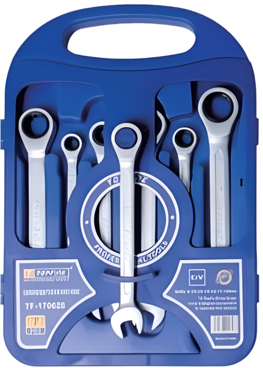 Ratchet Wrench Set 7PCS - طقم مفتاح ربط بلدي مشرشر 7 قطع
